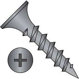 GoVets, Kanebridge CORPORATION #9 x 2 Phillips Recess Bugle Head UNC Drywall Screw Black Phosphate Particle Board - Pkg of 1000