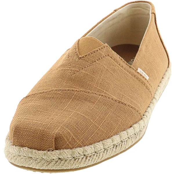 Toms Almond Brown Linen Men's Espadrille Alpargatas Shoes