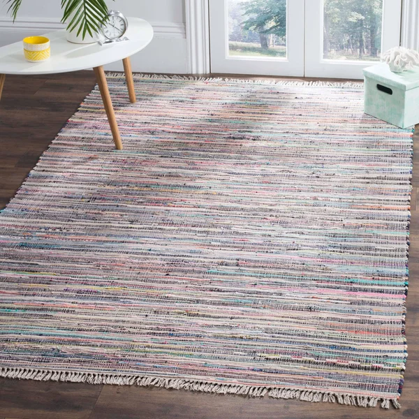 Safavieh Rag Rug RAR121M Grey - Multi 5& x 8& Area Rug