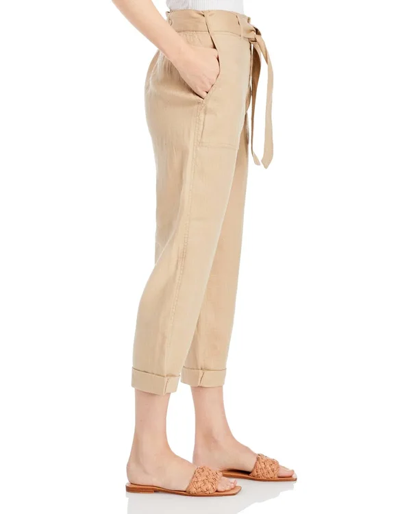 Lauren Ralph Lauren Linen Straight Leg Pants - Dust Blue
