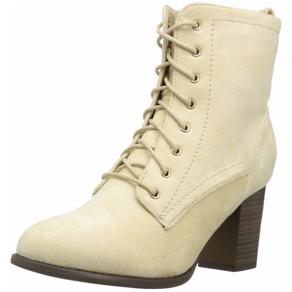 Journee Collection Womens Baylor Fabric Almond Toe Ankle Fashion Boots