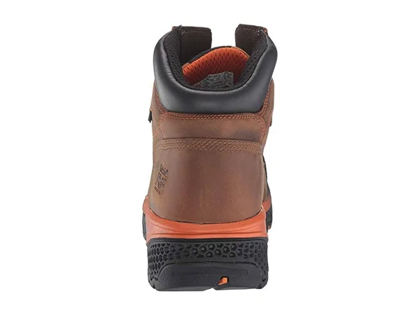 Timberland Pro Men's 6 in. Bosshog Composite Toe Waterproof Work Boot, Brown/Orange
