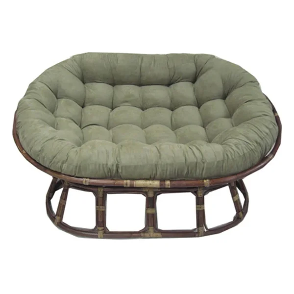 Blazing Needles 78 x 58 in. Oversize Double Papasan Micro Suede Cushion - Mojito Lime