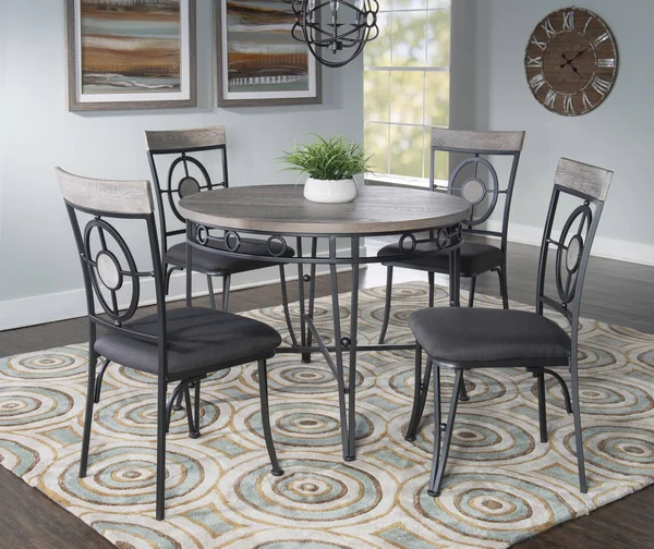 Linon Trio Area Rug - Cream - Aqua, Size: 8 x 10 ft.