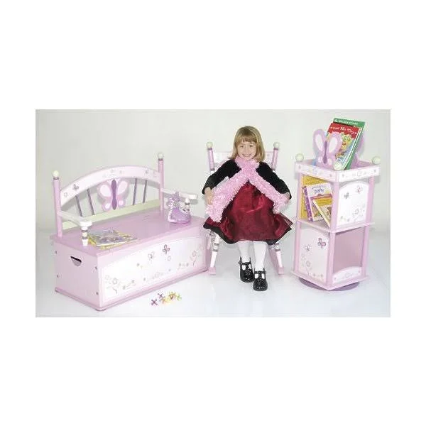 Levels of Discovery Sugar Plum Kid's Storage Bench, Pink
