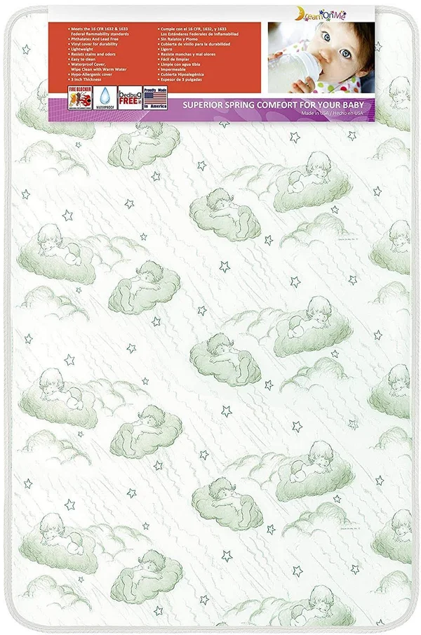 Dream On Me 3x22 EvenFlo Baby Suite 300 Inner Spring Square Corner Mattress, 27 x 39