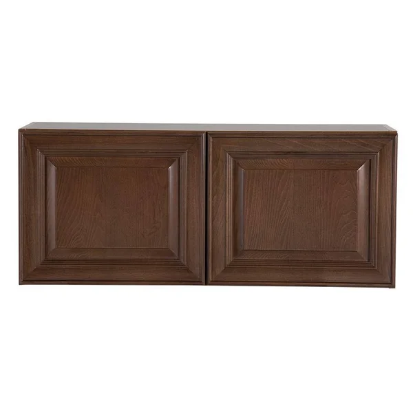 Hampton Bay Benton Assembled 36x15x12 in. Wall Cabinet in Butterscotch