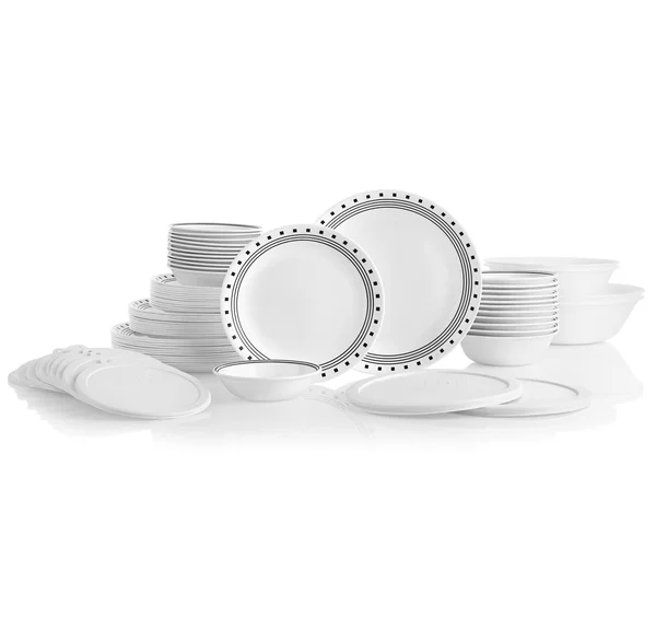 Corelle City Block 78-Piece Dinnerware Set - Service for 12