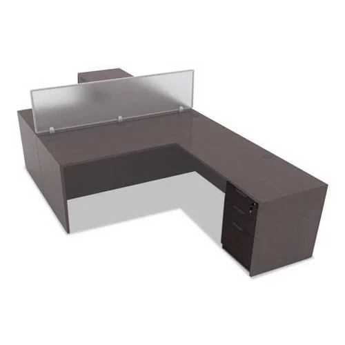 Alera Two-Drawer Metal Pedestal Box File w/Full Length Pull Black