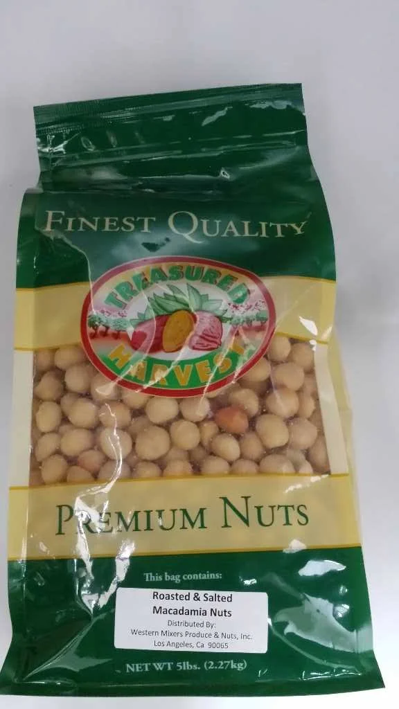 Treasured Harvest Roasted Salted Macadamia Nuts - 5 lb.