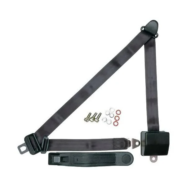 Allstar Performance ALL98117 Seat Belt Retractable 3pt Charcoal