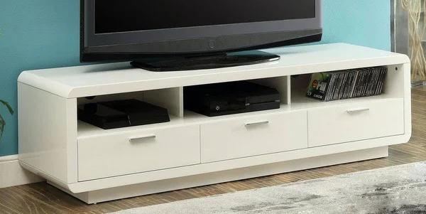 TV Stand, White - MDF White