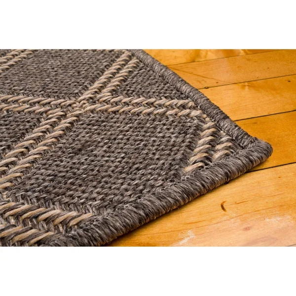 Central Oriental 1701PU70.106P 6 ft. 7 in. x 9 ft. 6 in. Cocoa Bay Diamond Rug Brown