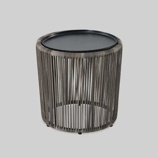Latigo Patio Side Table with Tray - Brown - Opalhouse