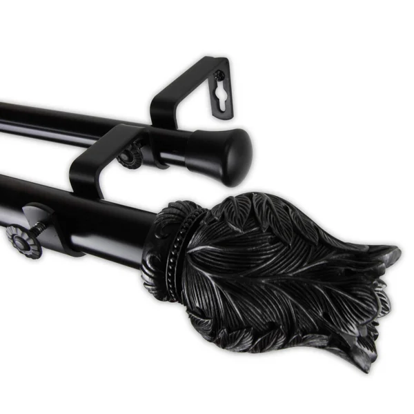 Rod Desyne Verda Double Curtain Rod - Black