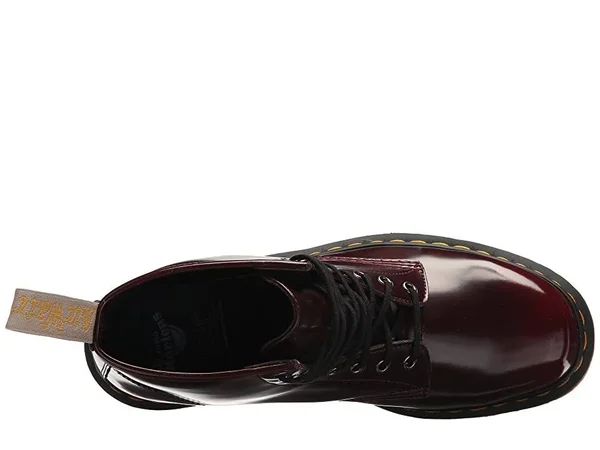 Dr Martens Vegan 1460 Cambridge Brush 8 Eye Boots - Cherry Red