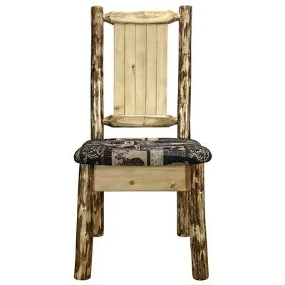 Tustin Upholstered Dining Chair Loon Peak Color: Medium Brown