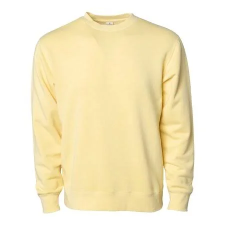 New - Artix - Independent Trading Co. - Unisex Midweight Pigment-Dyed Crewneck Sweatshirt, Men's, Size: 3XL, Yellow