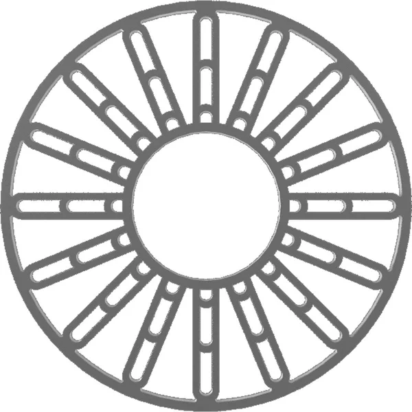 Ekena Millwork CMPP26HHSNI 26x22OD x 9 1/2x22ID x 3/4x22P Hale Architectural Grade PVC Pierced Ceiling Medallion - Nickel