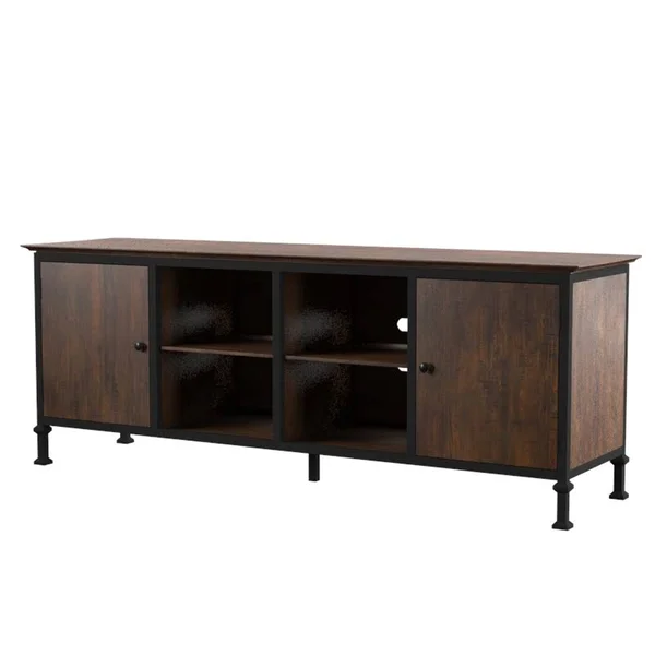 Furniture of America Ronda 72x22 TV Stand in Weathered Oak
