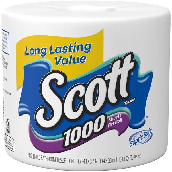 Scott White Bathroom Tissue - 36 Rolls per Pack