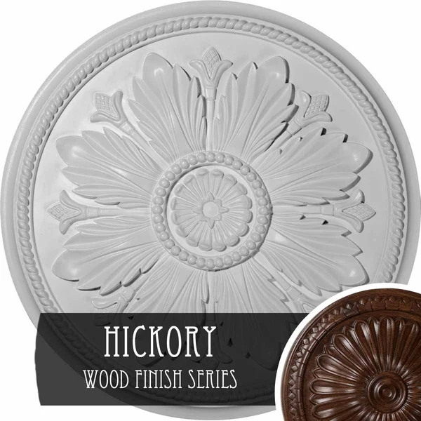 23 5/8x22OD x 1 1/2x22P Kaya Ceiling Medallion (Fits Canopies Up to 5 1/4x22), Hand-Painted Hickory