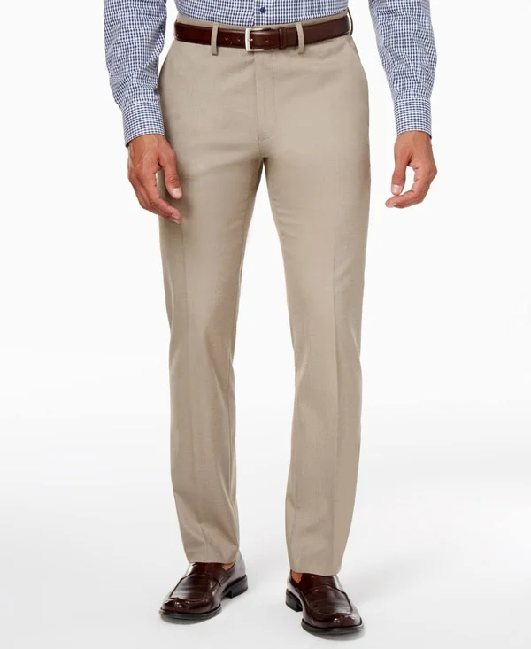 Kenneth Cole Premium Stretch Twill Slim Fit Flex Waistband Flat - Shoe Front Dress Pant