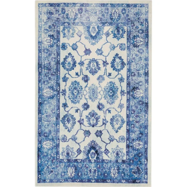 Mohawk Home Lancaster Water 9 ft. x 12 ft. Floral Area Rug