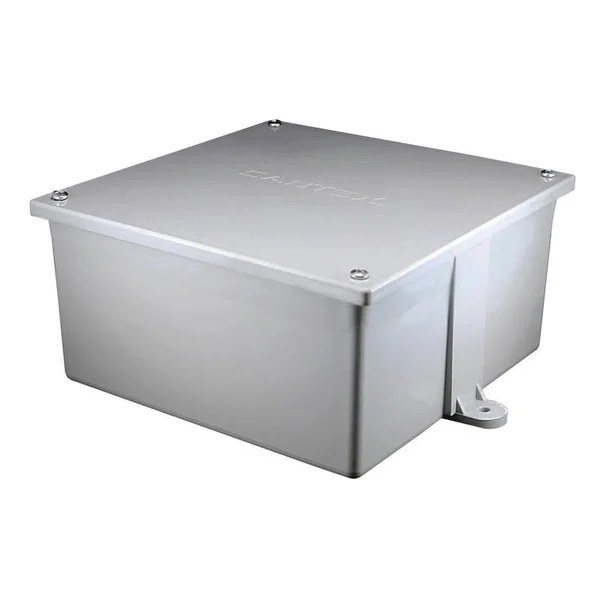 Cantex 5133163 Junction BOX; 16-7/8 inch Depth - Rigid PVC, Gray, Surface Mount, Screwed COVER, 16 inch x 14 inch x 6 inch Hub