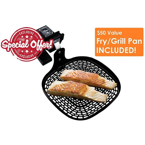 Ovente Electric Air Fryer 3.2-qt with Non-Stick Fry Basket & Pan White FAD61302W