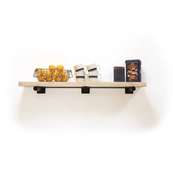 InPlace 42-Inch Distressed White Shelf w/Bracket