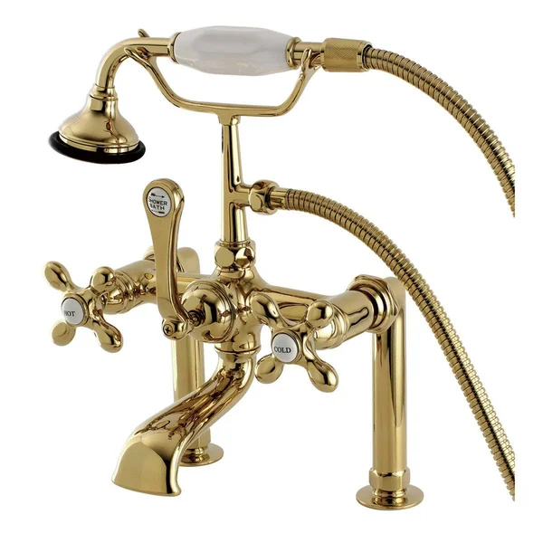 Kingston Brass Aqua Vintage Deck Mount Clawfoot Tub Faucet; Polished Chrome AE110T1