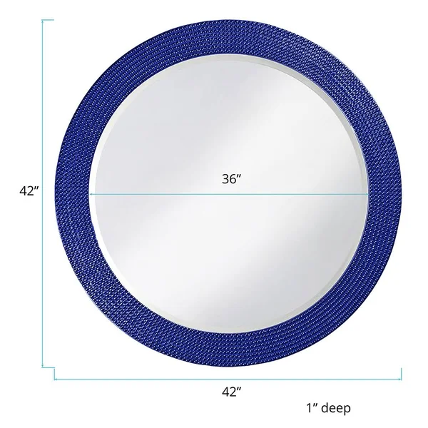 Howard Elliott Lancelot Round Mirror, Royal Blue