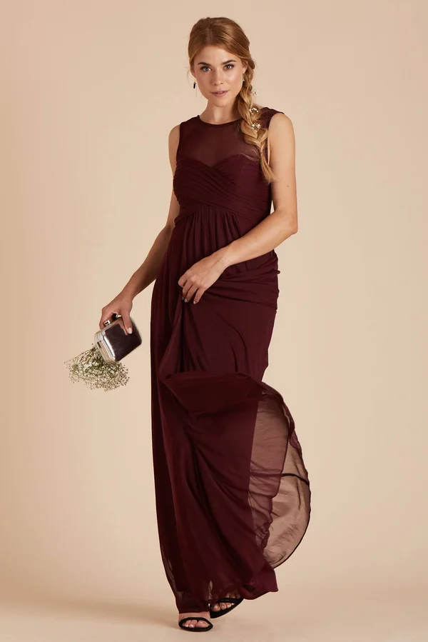 Birdy Grey Ryan Bridesmaid Dress in Cabernet M - Cabernet
