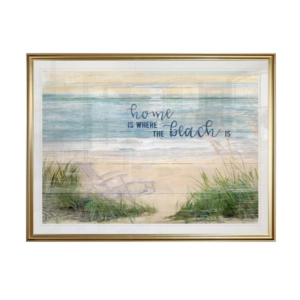 Home Is Where The Beach Is-Framed Giclee Print - 30x42