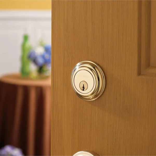 Baldwin 8232056 Lifetime Satin Nickel Traditional Style Double Cylinder Deadbolt