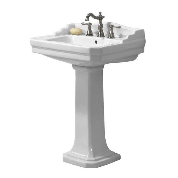 Foremost FL-1930-8W Series 1930 Lavatory and Pedestal Combo in White