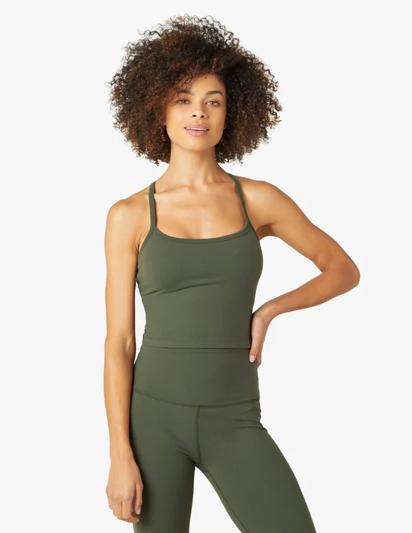 Slim Racerback Cropped Tank, Beyond Yoga Eden Green, M