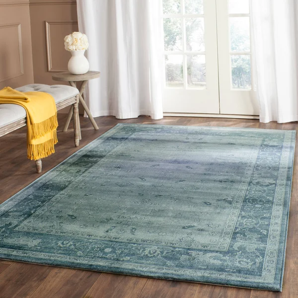 Safavieh Vintage Light Blue/Dark Blue 8 ft. x 11 ft. Area Rug