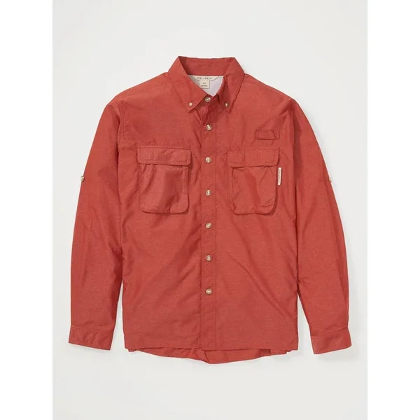 ExOfficio Air Strip Long-Sleeve Shirt - Men's Rust, XL