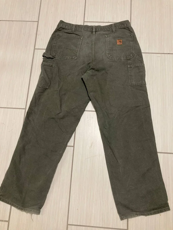 Carhartt x Vintage Carthartt Dungaree Olive Khaki Pants (38x34) - Men's
