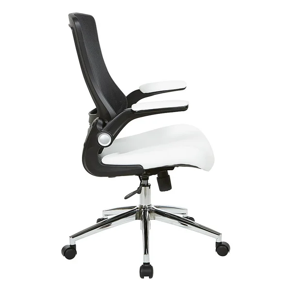 Office Star Products Black Screen Back Manager&s Chair - White