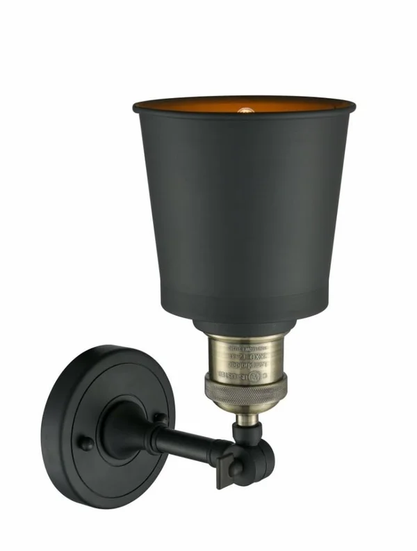 Innovations Lighting Addison 1 Light Sconce 203 BAB M9 BK (Antique Brass)