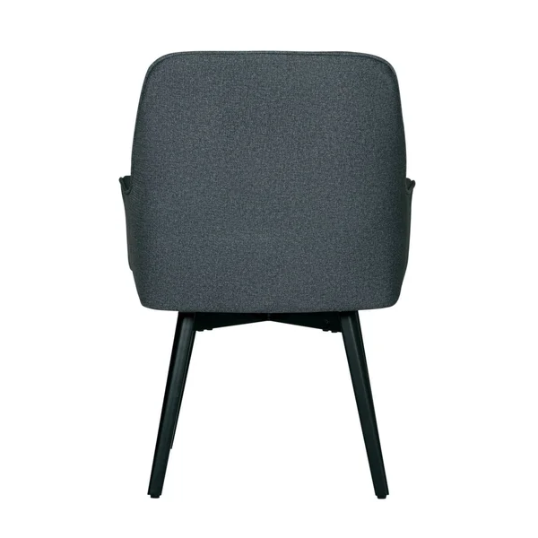 Studio Designs Home Spire Luxe Charcoal Gray Swivel Dining, Office Chair with Arms and Metal Legs