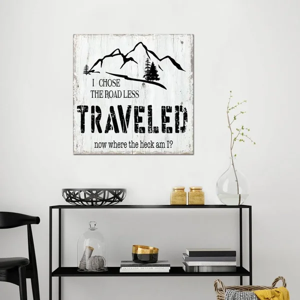 CAD Designs Large Canvas Prints - Road Less Traveled ( Inspirational & Motivational Wall Art art)