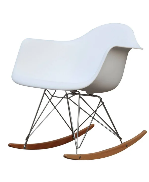 Fine Mod Imports Light Blue Rocker Arm Chair