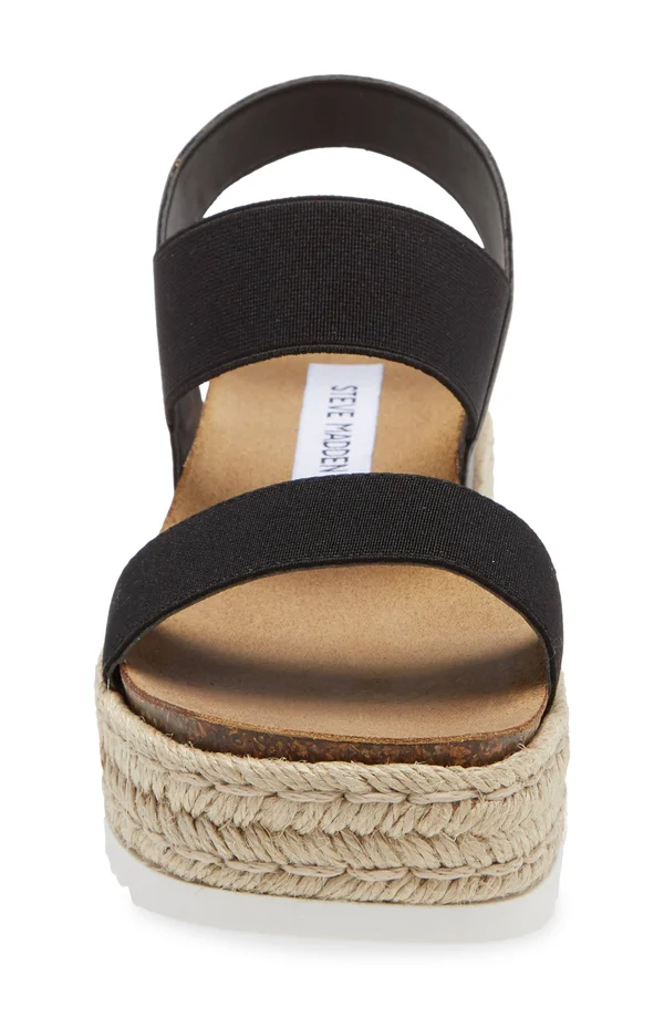 Steve Madden Jaklin Platform Sandals - Black - 10