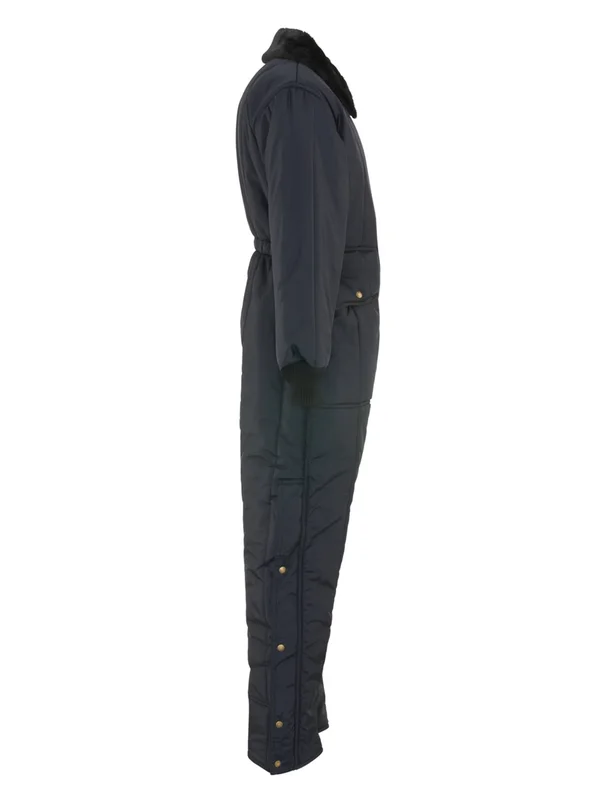 Refrigiwear Iron-Tuff Coveralls, Navy, 3XL, Short, Nylon/Fleece