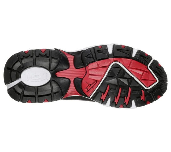 Skechers Mens Stamina Cutback Black Red Size 7.5, Men's