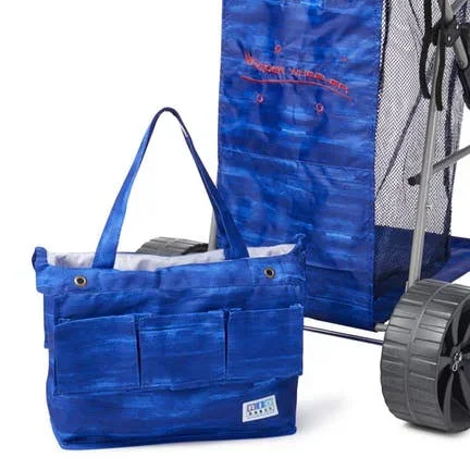 Rio Brands Deluxe Wonder Wheeler Portable Folding Outdoor Utility Cart, Blue